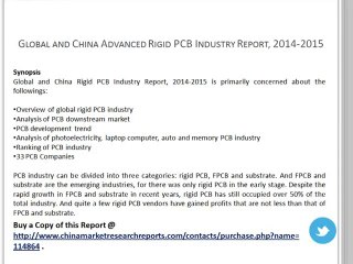 Global Advanced Rigid PCB Industry Report 2014-2015