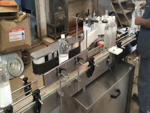 Sticker Labeling machine for label application on Drinking water bottle