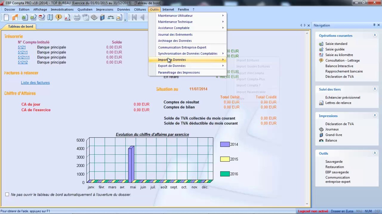 EBP Gestion Commerciale V18 : Le transfert comptable