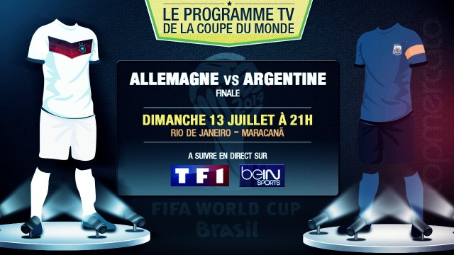 Allemagne - Argentine, Brésil - Pays-Bas... Le programme de la finale du Mondial !