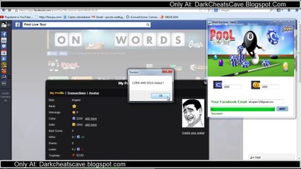 Pool Live Tour Hack - Gold and Coin Cheat Tool 2014