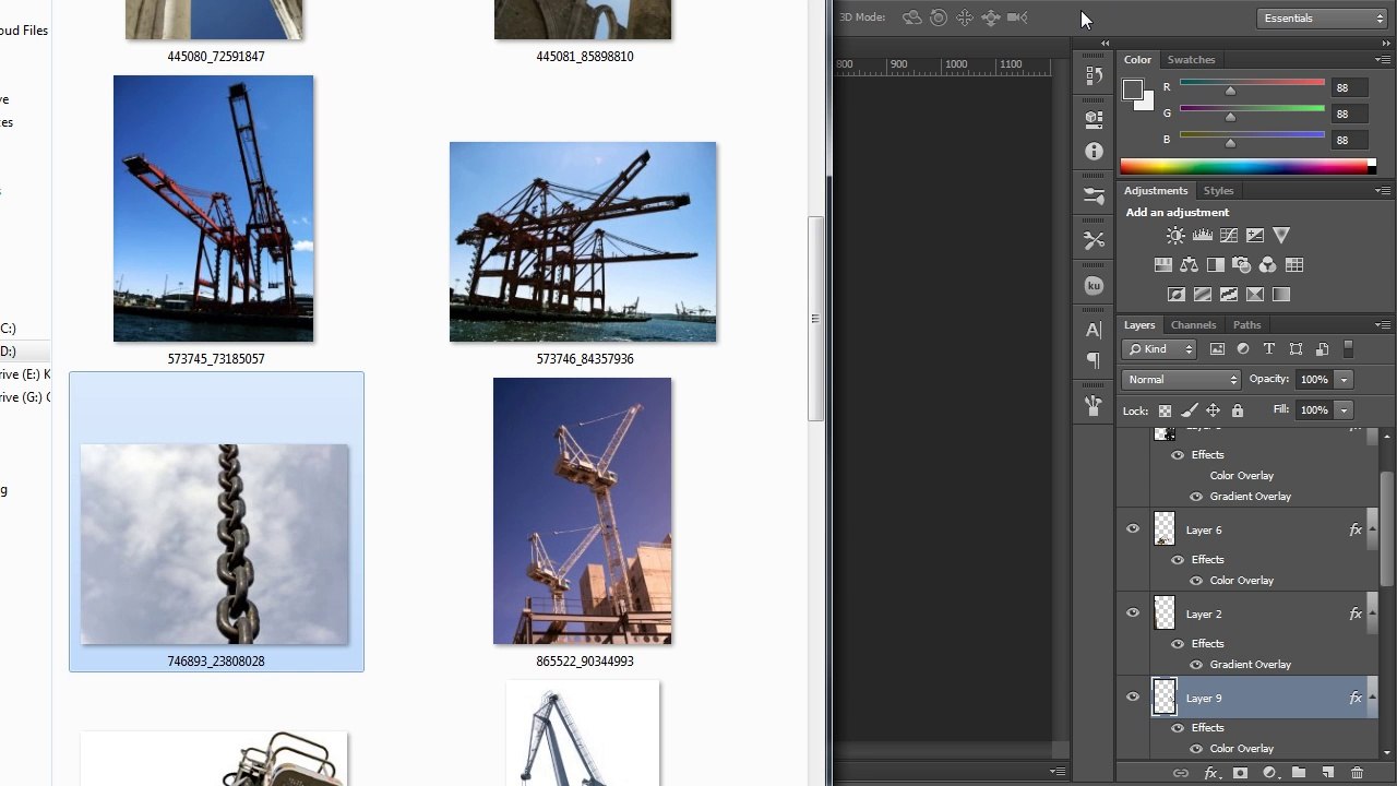 Photoshop Testing the source images