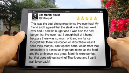The Martini House Burlington         Superb         5 Star Review by Stacey B.