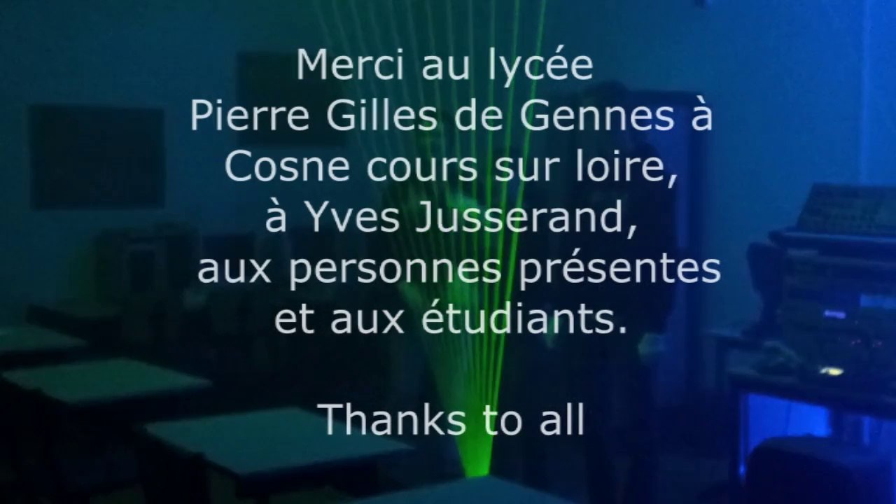 Harpe laser au collège des sciences / Laser harp at science fair