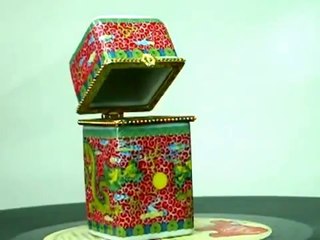 Classic Chinese Dragon Design Porcelain squared Toothpick holder