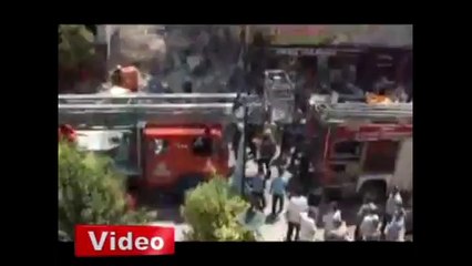 Patlama sonrası yaşananlar amatör kamerada