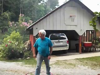 Randall attempting the hoop