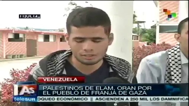 Venezuela: Estudiantes palestinos piden el cese el fuego en Gaza