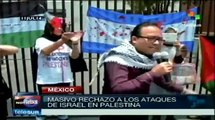 Ciudadanos mexicanos se manifiestan contra ataques de Israel en Gaza