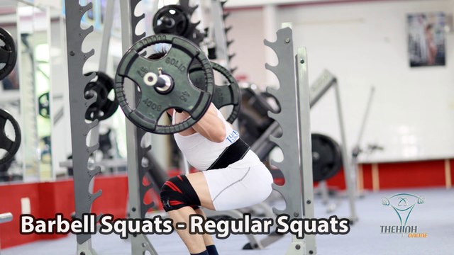Barbell Squats Gánh đùi đúng kỹ thuật thể hình fitness tập chân hông mông đùi
