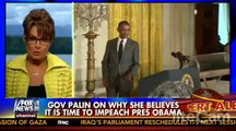 Sean Hannity Interviews Sarah Palin - Time to Impeach Obama Now ! - Fox News - July 8, 2014