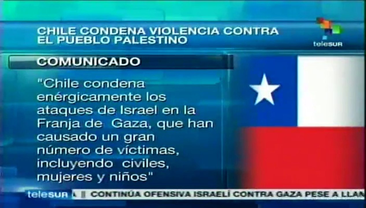 Condena Chile el "terrorismo" del Estado israelí contra palestinos