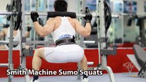 Smith Machine Sumo Squats Gánh đùi chân rộng tập chân mông đùi hiệu quả