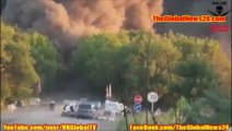 A bridge was blasted in Donetsk by bomb charge- Rare video