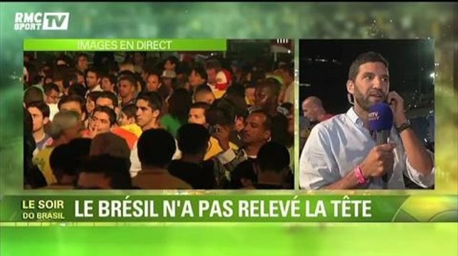 Football / Les supporters brésiliens résignés après Brésil - Pays-Bas 12/07