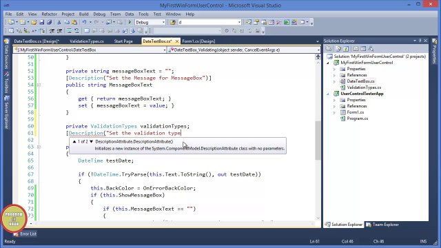 C# Create Custom WinForm Controls In Urdu - More Properties and Customization (Video 2)