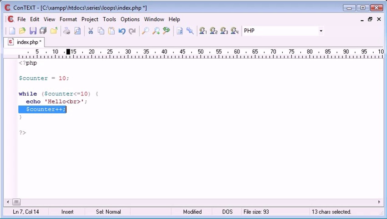 Beginner PHP Tutorial - 25 - while Loop