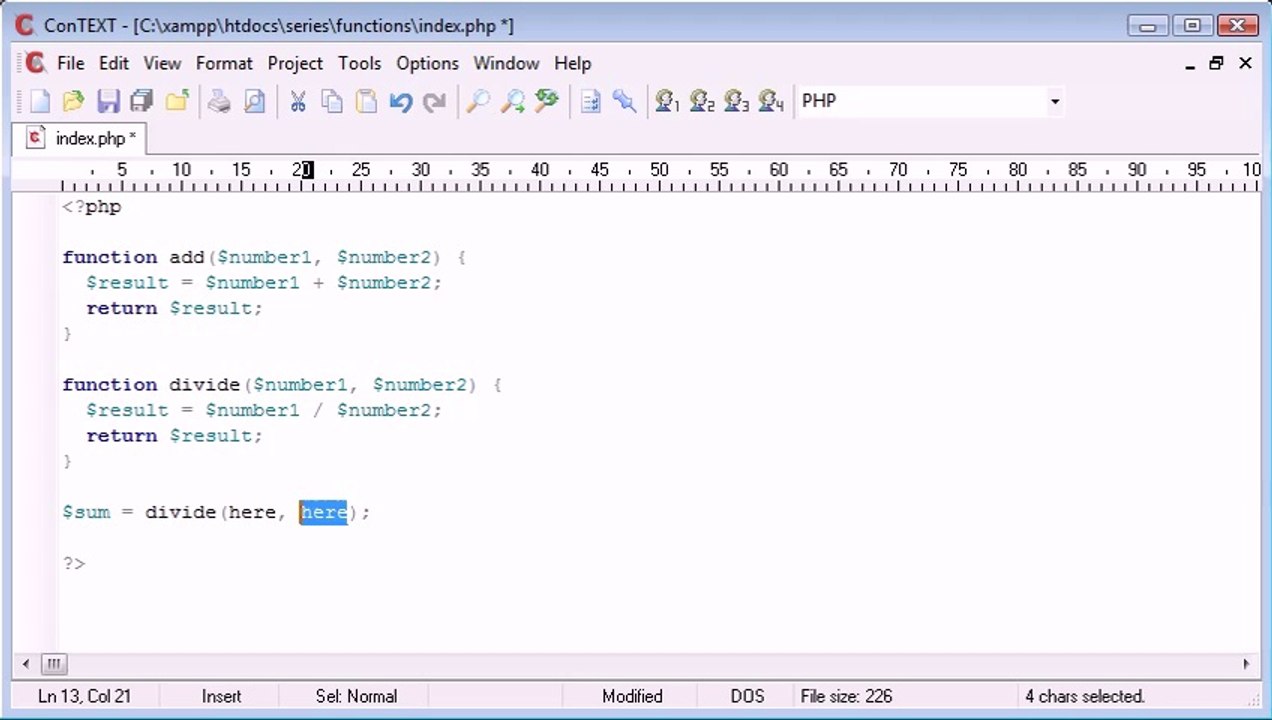 Beginner PHP Tutorial - 32 - Functions with a Return Value