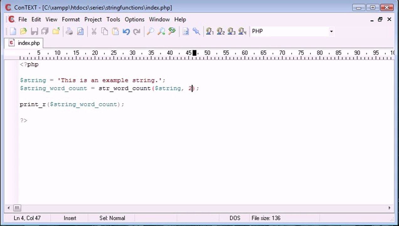Beginner PHP Tutorial - 34 - String Functions Part 1