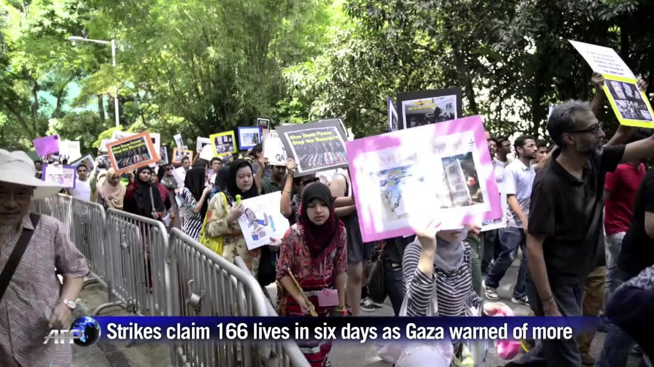 Pro-Palestinian rally in Hong Kong as Gaza death toll climbs