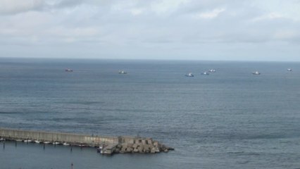 Flota pesquera frente a Candás, Asturias. 13 julio 2013