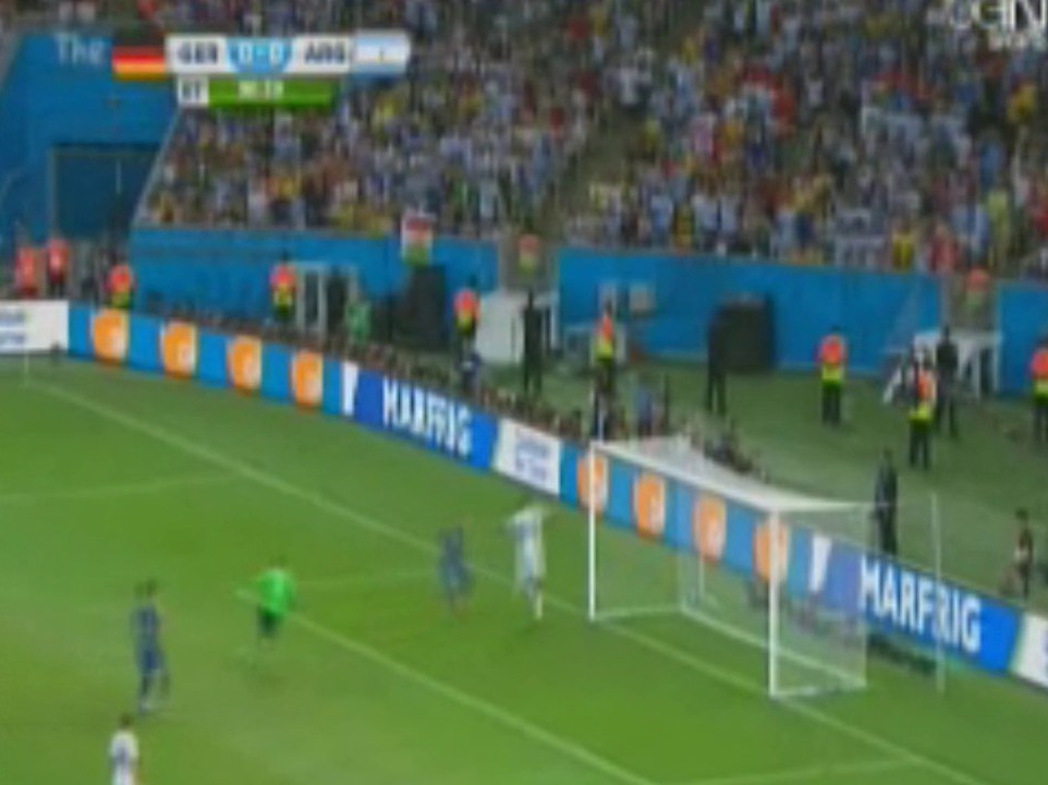الشوط الأضافي الأول لمباراة الأرجنتين0×1المانيا نهائي كأس العالم __2014