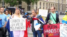 Manifestation contre la vente de Mistral à la Russie, Paris, le 13 juillet 2014