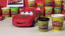 Play Doh Firey Fast Talkin' Lightning McQueen made from a Klip Kitz Fiery Lightning McQueen