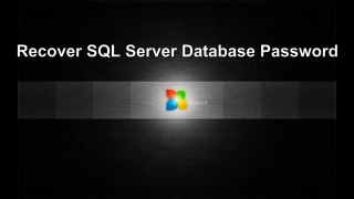 Recover SQL Server Database Password After Forgot or Lost It