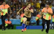 Russian prankster Vitaly Zdorovetskiy streaks on to World Cup pitch