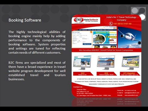 Create a B2C/B2B Travel Portal Online through Axis Softech
