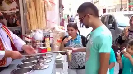 Amazing ice cream seller