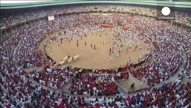 Spain: Three men gored on last day of San Fermin bull run