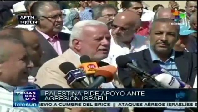 Palestina pide apoyo internacional para detener bombardeos