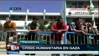 Desplazados palestinos aumentan conforme pasan las horas