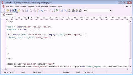 Beginner PHP Tutorial - 52 - Word Censoring Part 1