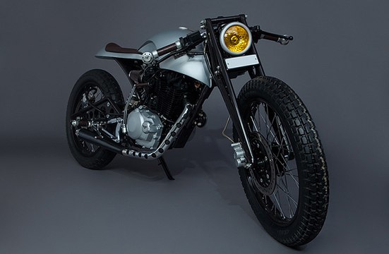Silver Custom Cafe Racer Built On Hero Karizma !