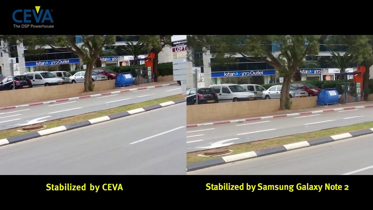 CEVA Digital Video Stabilizer (DVS) side-by-side comparison