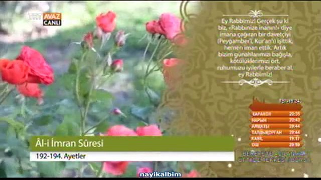 Yahya Çelik Ali İmran suresi Ramazan 2014