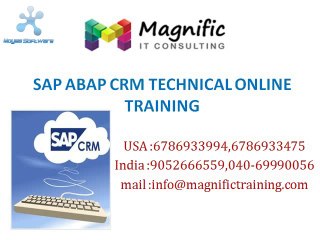 SAP ABAP CRM TECHNICAL ONLINE TRAINING