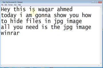 Hiding files in the jpeg image