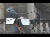 Napoli - La protesta dei dipendenti del Consorzio Bacino -1- (14.07.14)