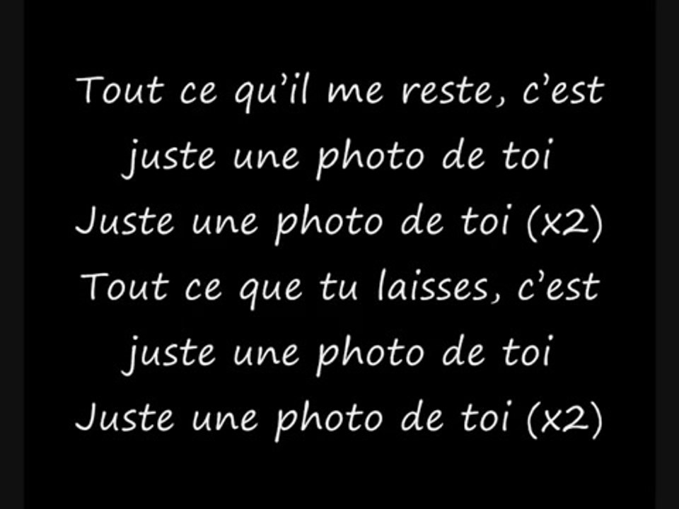 M.Pokora - Juste une photo de toi (Lyrics / Paroles)
