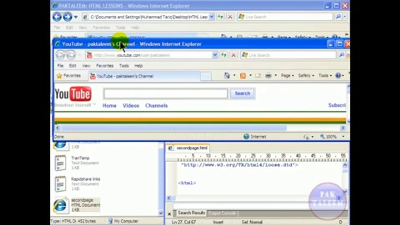 ▶ urdu tutorials html 9