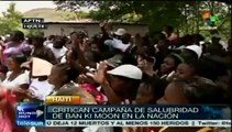 Critican haitianos a Ban Ki-moon por campaña de salubridad
