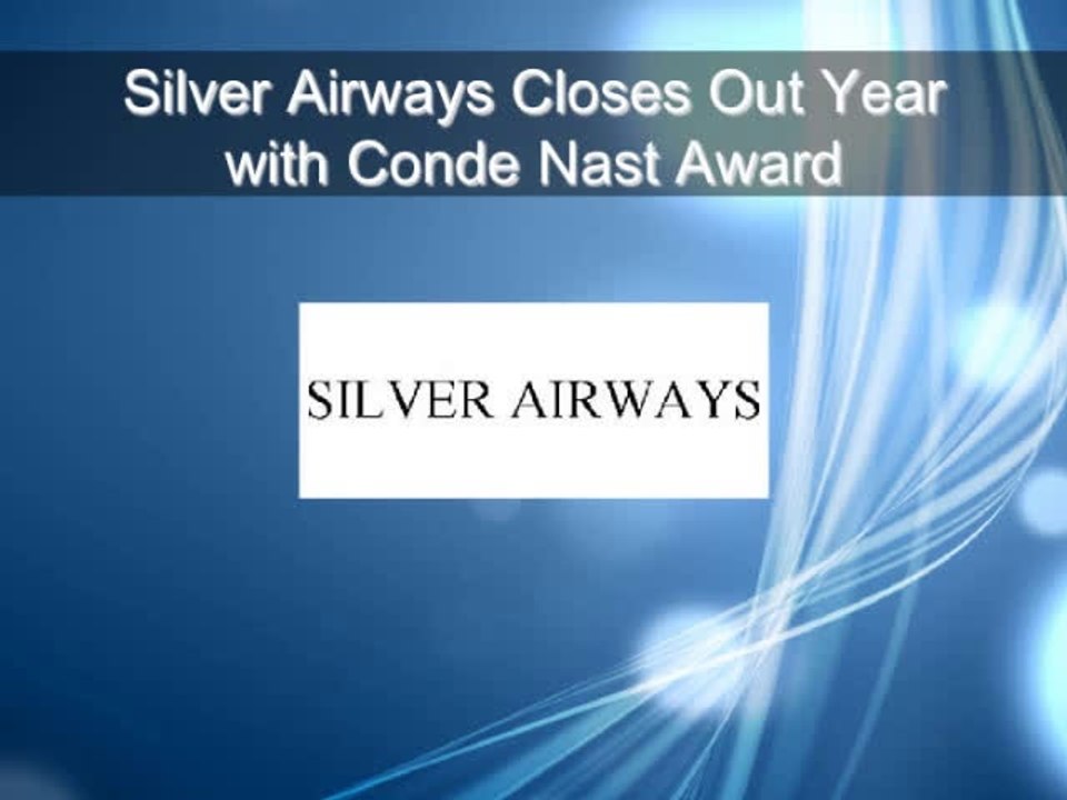 David Pflieger Silver Airways Closes Out Year with Conde Nast Award