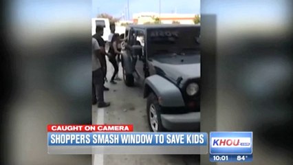 People Smash Window To Save Kids Left In Hot Car While Mom Gets A Hair Cut