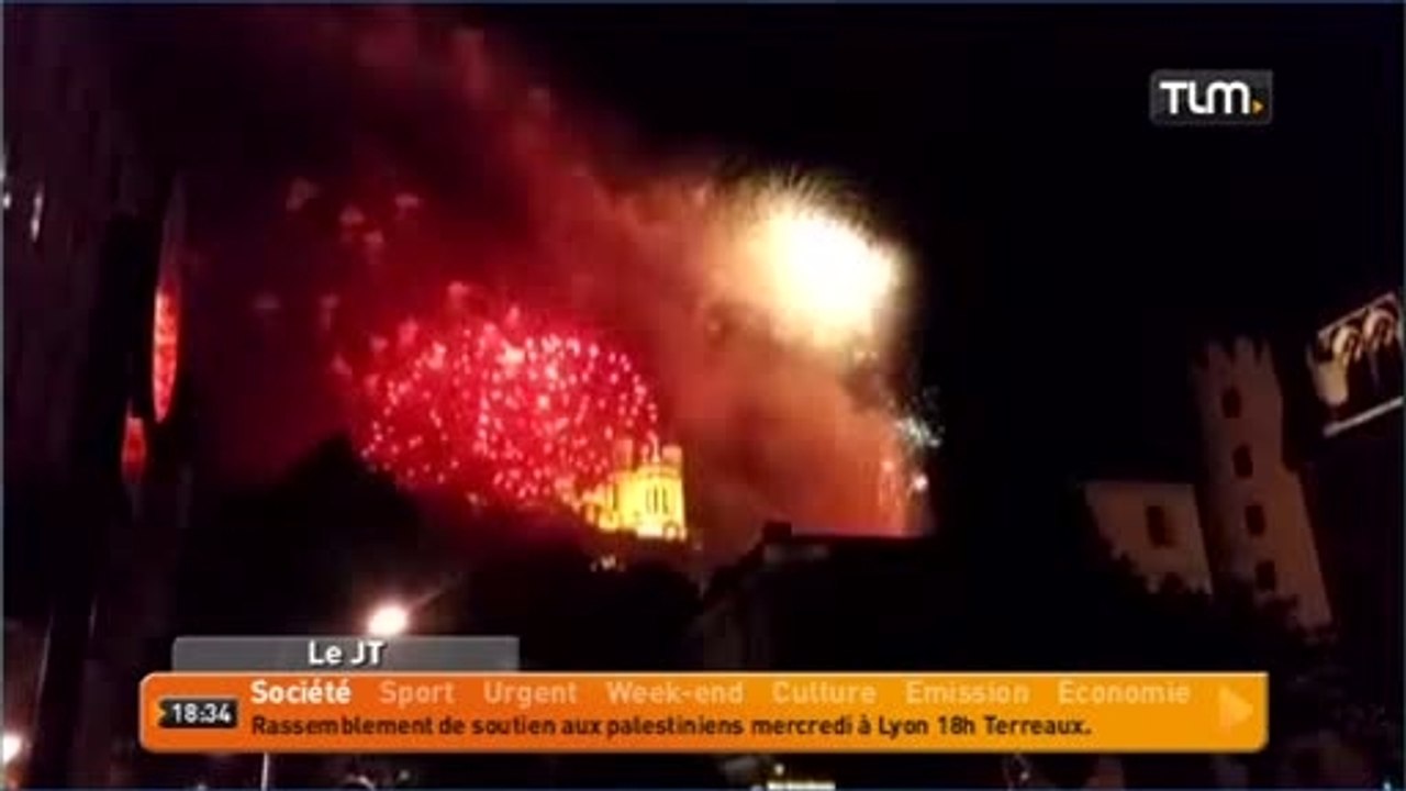 Lyon: un feu d'artifice sous le signe de l'amour