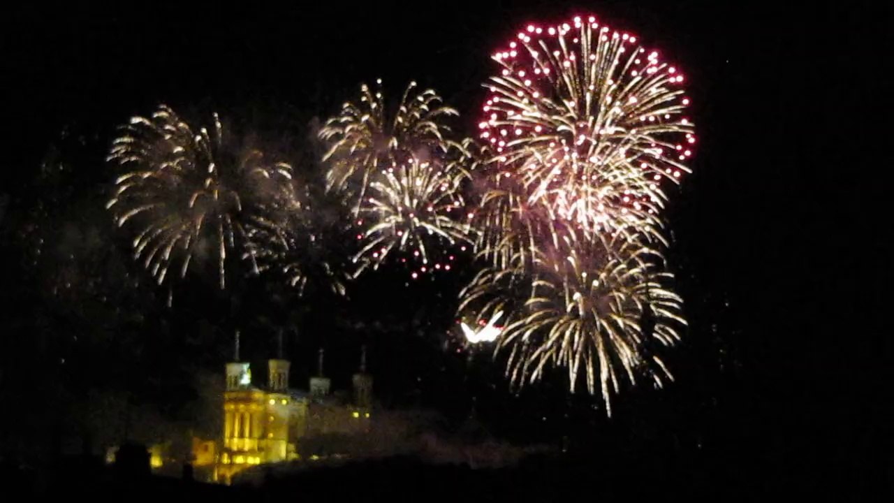 Feu d'artifice Lyon 14 juillet 2014 -3