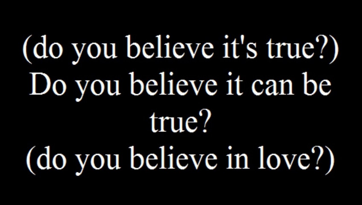 Huey Lewis & the News Do You Believe In Love